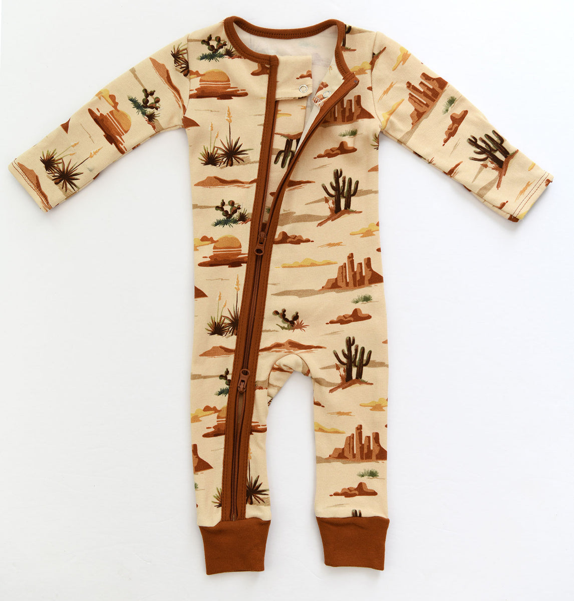 Organic Cotton Baby Pajamas 2 Way Zip Front Zipper Sleeper Moab Earthy